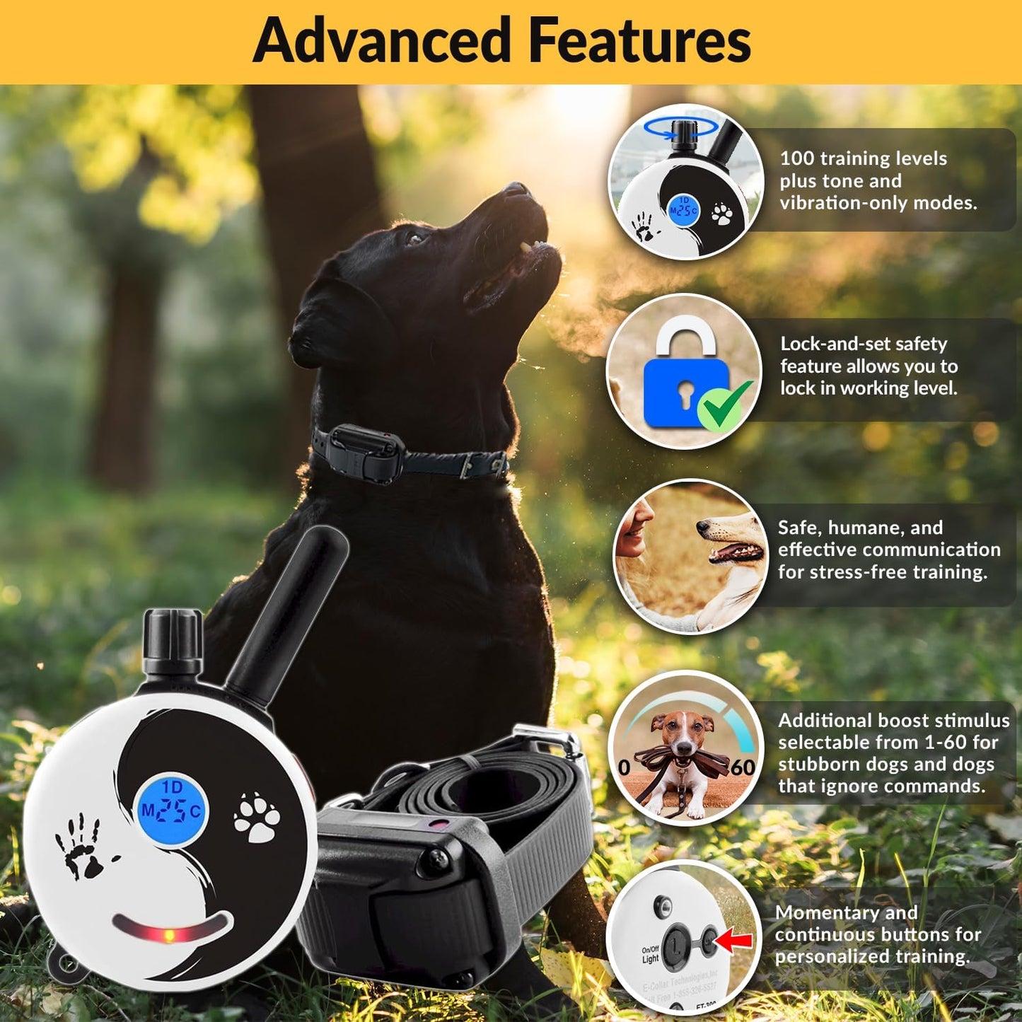 Transform Your Dog's Behavior with the E-Collar Mini ET-300 Remote Training Collar - Waterproof, Rechargeable, and Packed with Features for Effective Training
