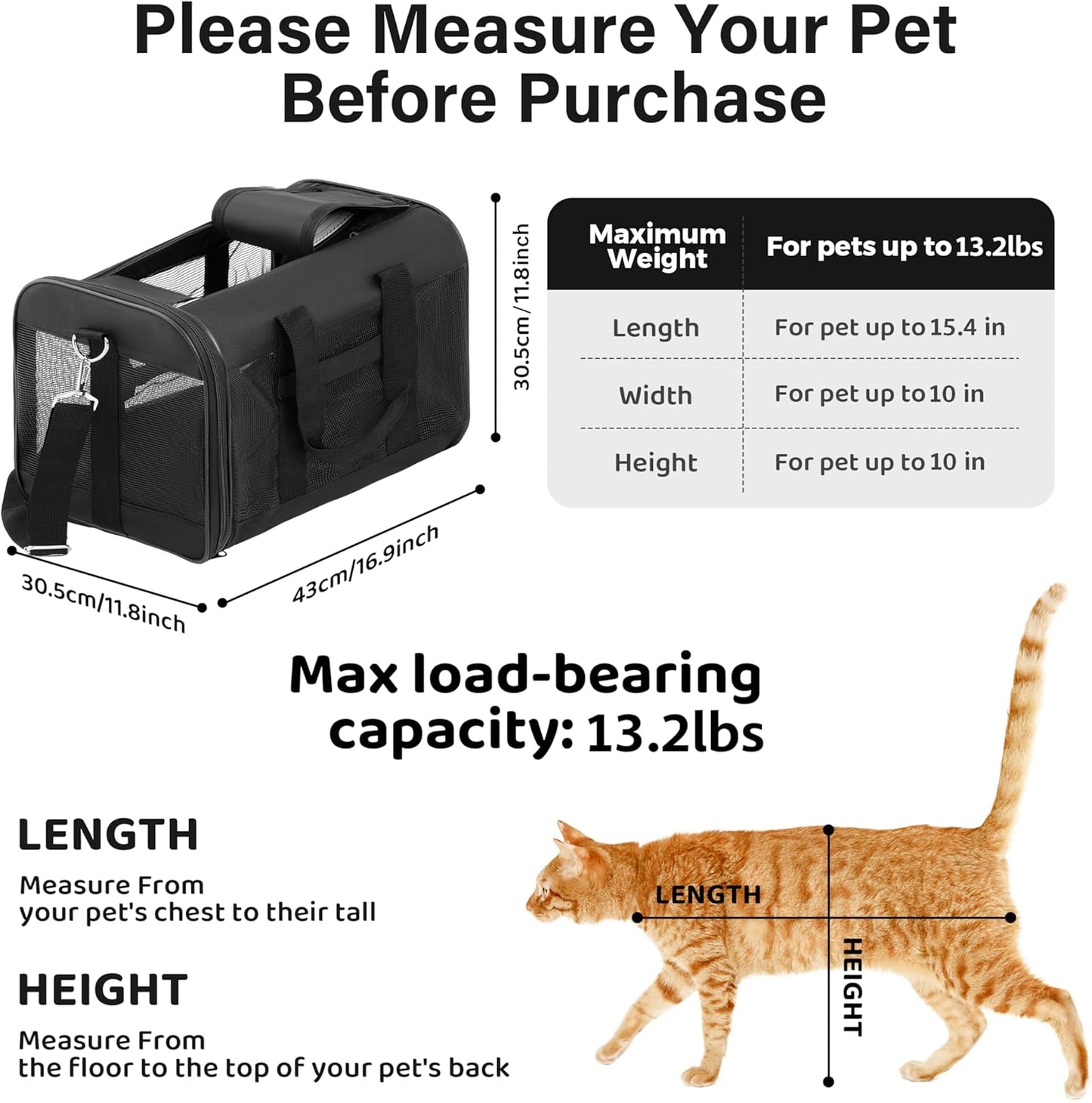Ultimate Pet Travel Carrier: Soft-Sided, Airline Approved, Collapsible Bag for Cats and Small Dogs (Up to 17 lbs) - Durable, Comfortable, and Travel-Friendly!
