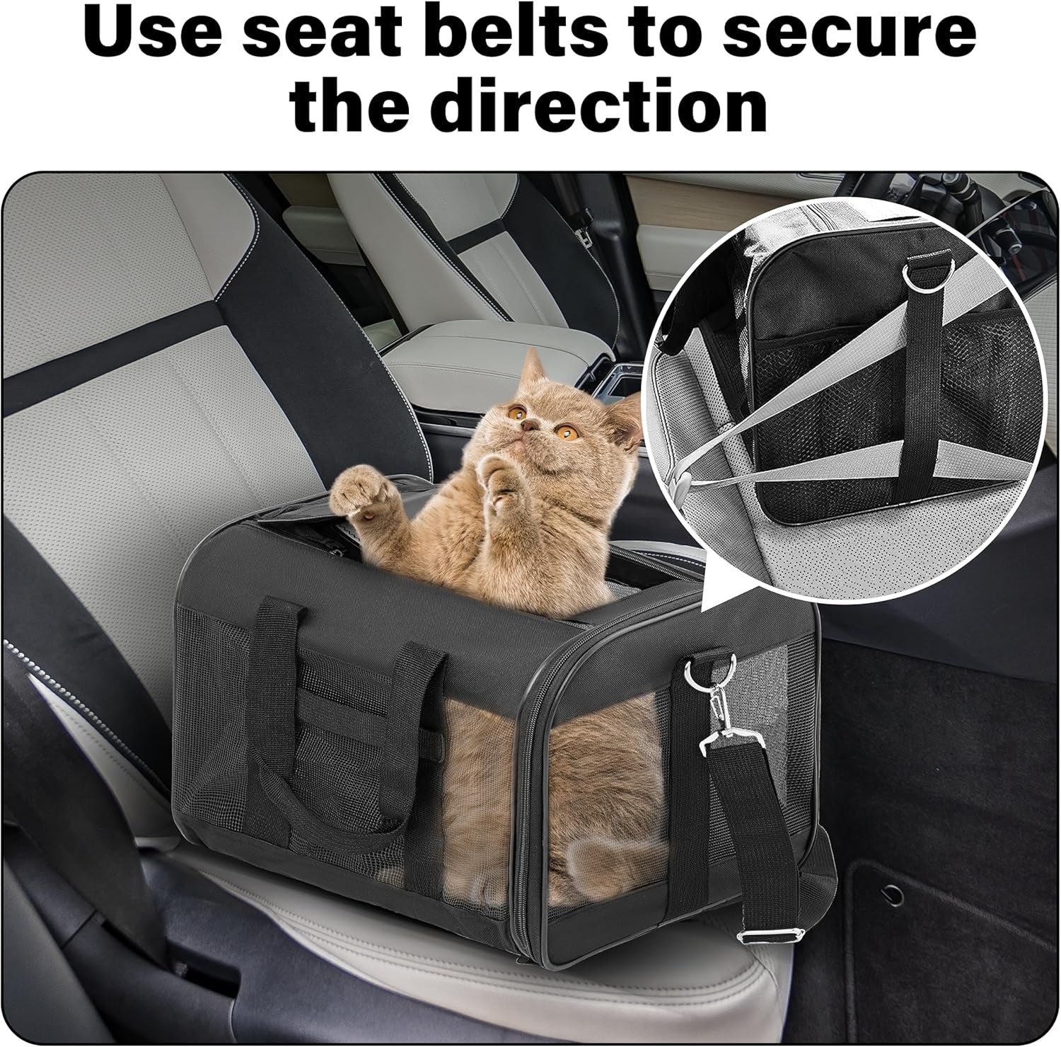 Ultimate Pet Travel Carrier: Soft-Sided, Airline Approved, Collapsible Bag for Cats and Small Dogs (Up to 17 lbs) - Durable, Comfortable, and Travel-Friendly!