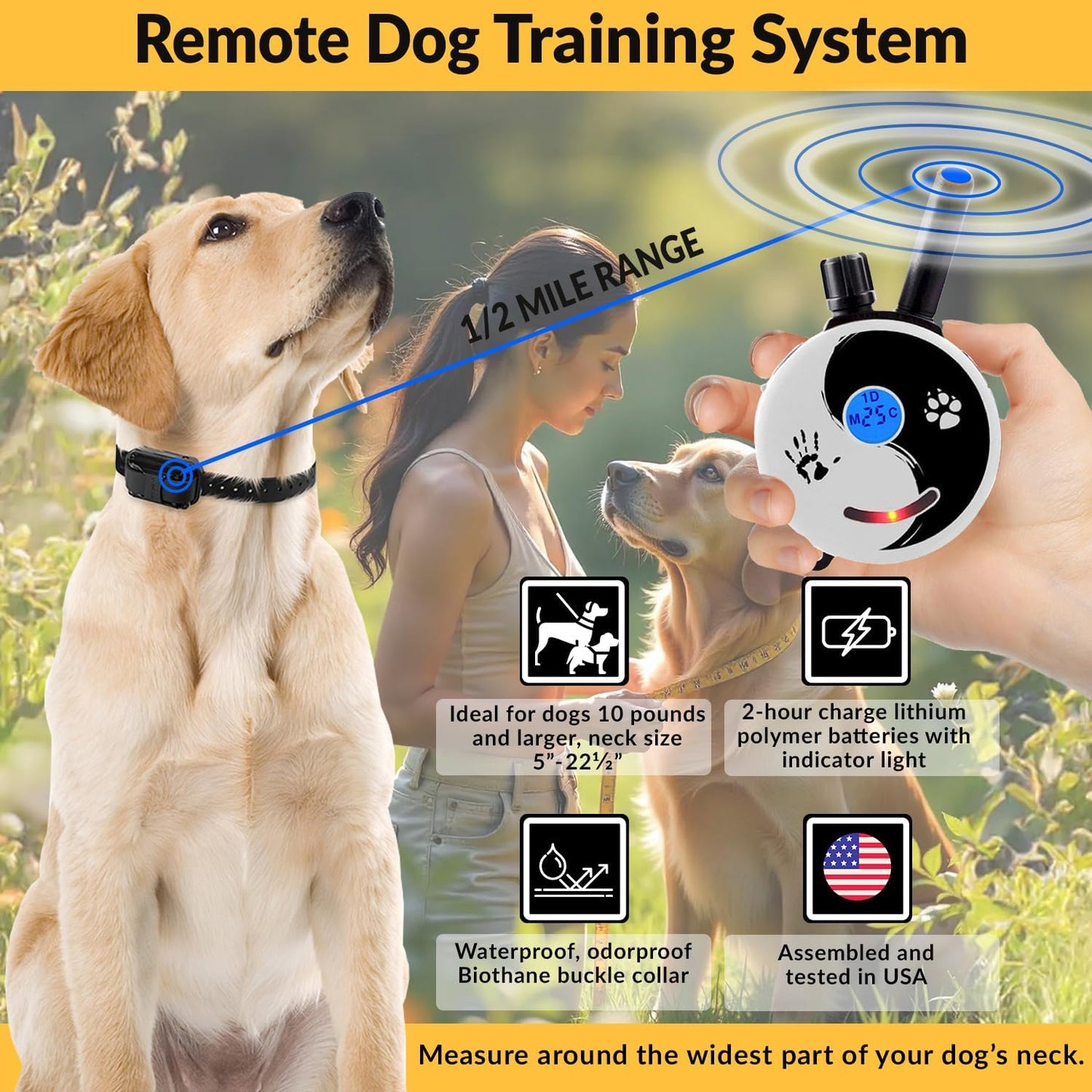 Transform Your Dog's Behavior with the E-Collar Mini ET-300 Remote Training Collar - Waterproof, Rechargeable, and Packed with Features for Effective Training
